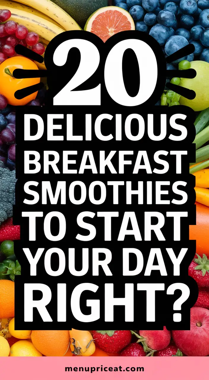 20 Easy & Delicious Breakfast Smoothie Recipes