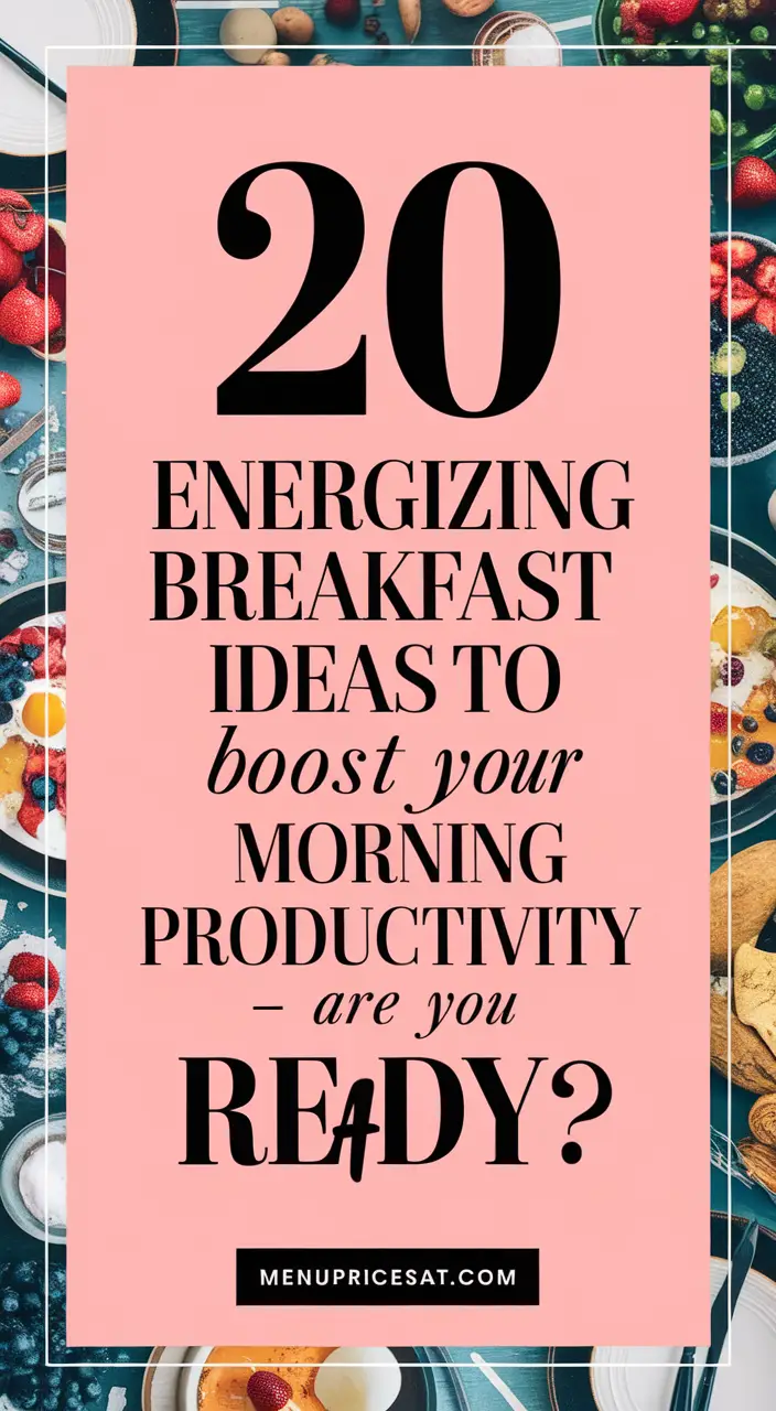 20 High-Energy Breakfasts for a Productive Morning