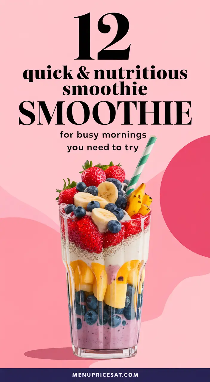 12 Delicious & Healthy Smoothies for Busy Mornings